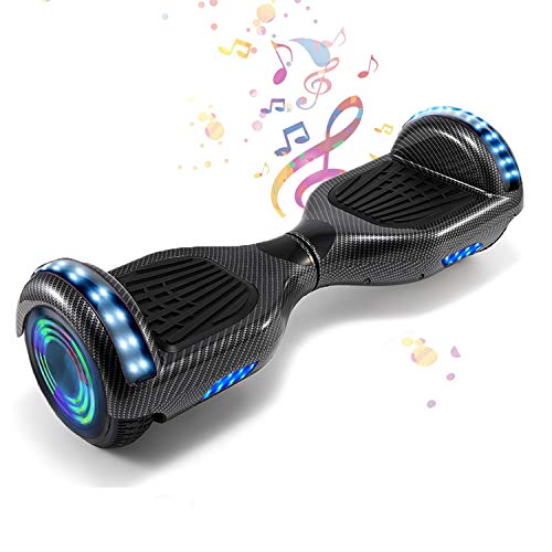 Rosa Cromo Magic Vida Skateboard Elettrico 6.5 Pollici Bluetooth Power 700W con Due Barre LED Monopattini elettrici autobilanciati di buona qualità per Bambini e Adulti 