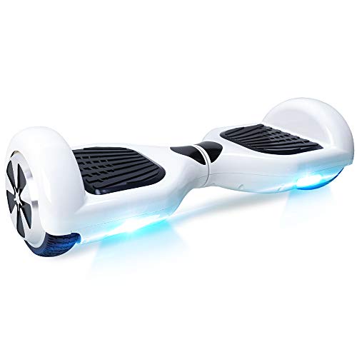 Ruote da Skateboard con Luce a LED Motore 700 W Bluetooth per Bambini e Adulti HST 6,5 ​​Pollici Hoverboard Monopattini Elettrici Autobilanciati Scooter Elettrico Autobilanciante 